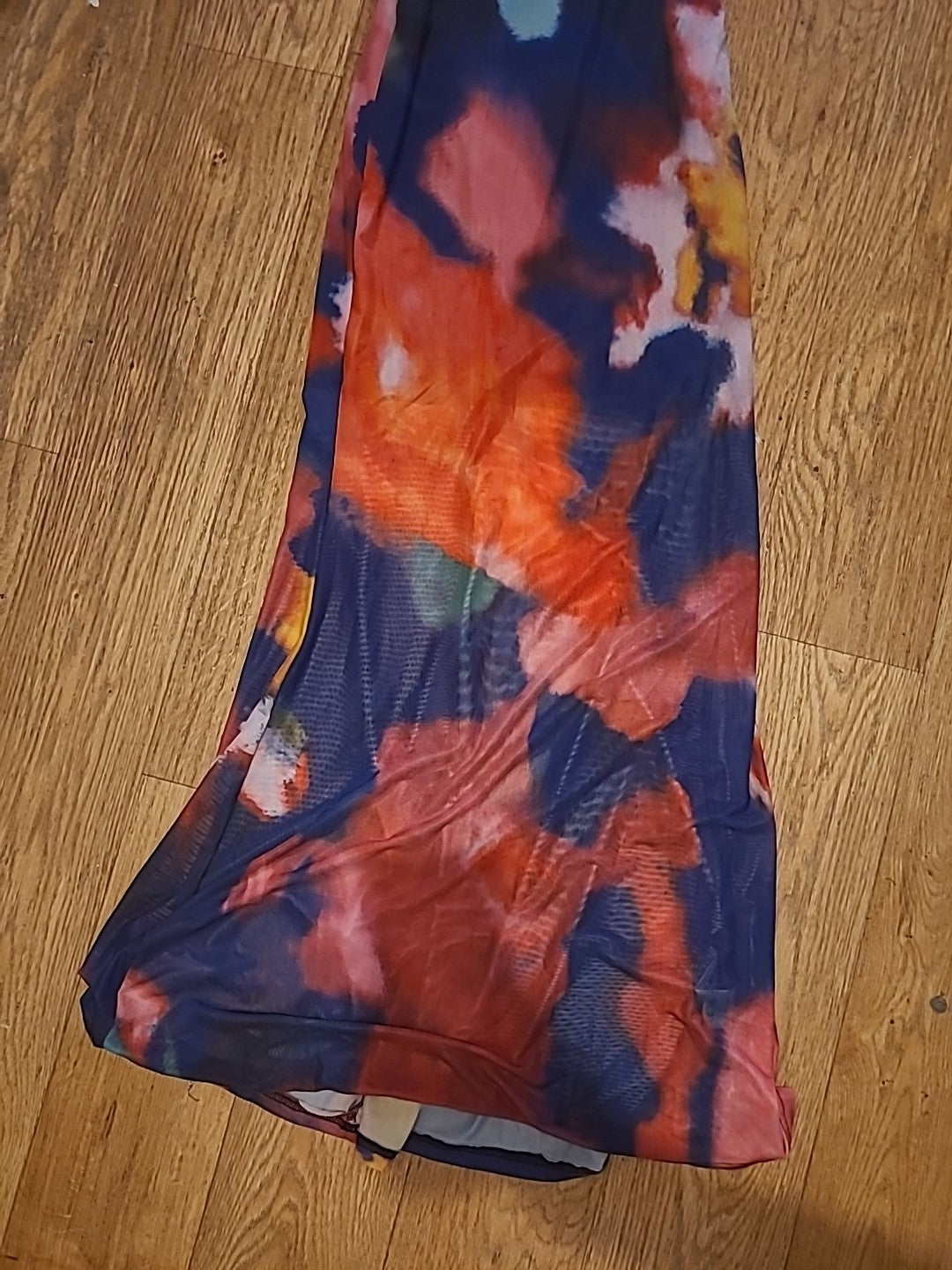 Ladies shein size small multicoloured sleeveless long length dress
