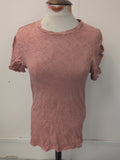 Ladies ASOS Size Small Pink Longline T-shirt Short Sleeve