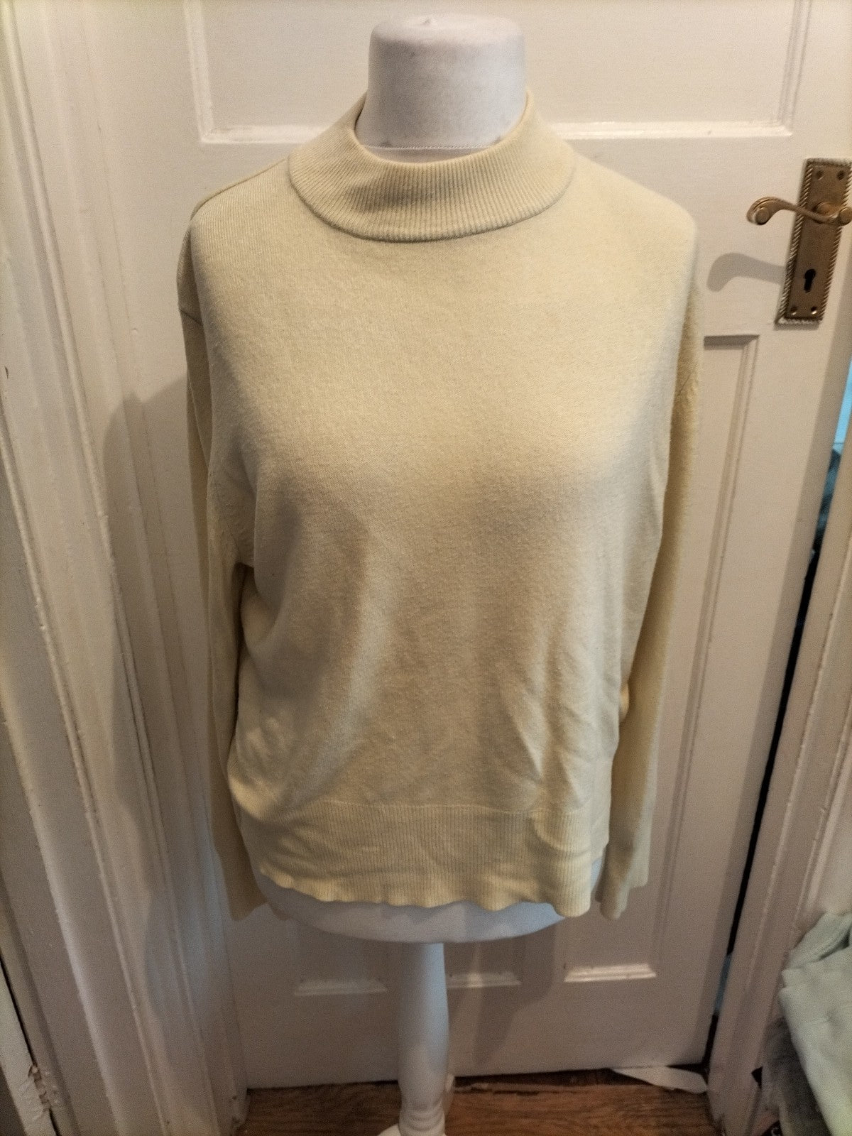 Papaya 22 Pale Yellow High Neck Jumper Mark On Front
