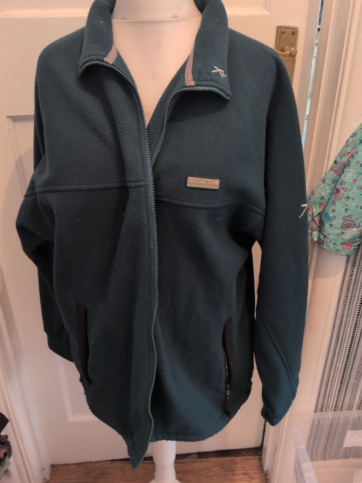 Regatta Large 42" Green Bobbling Full Zip Jumper