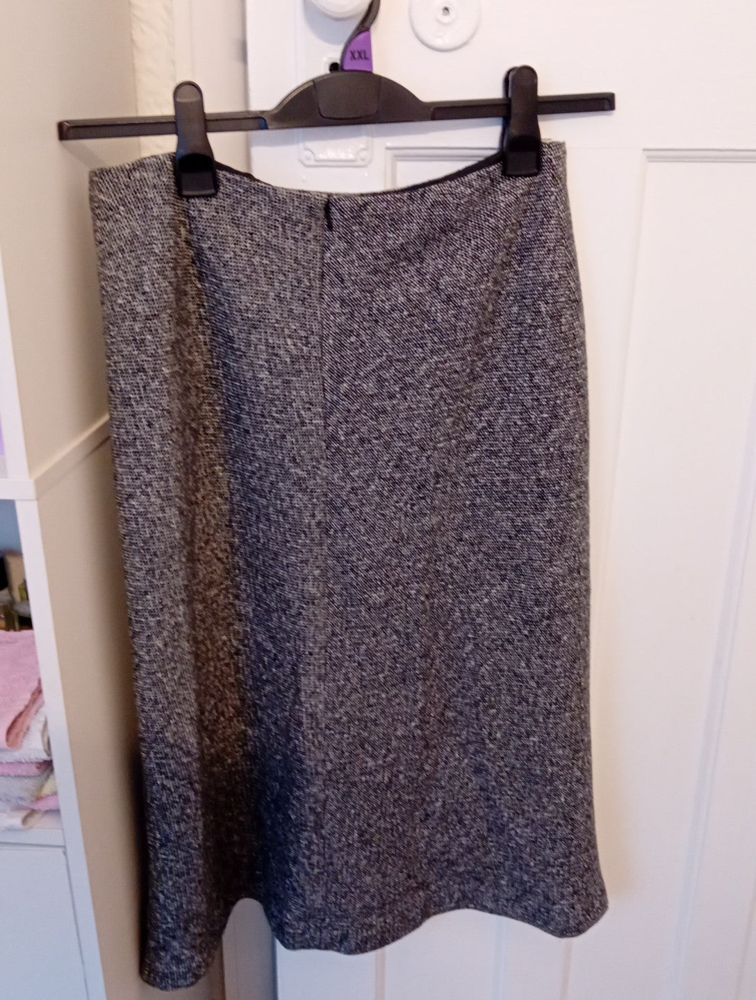 Ladies Next Skirt Size 12 Lined Grey/black/white