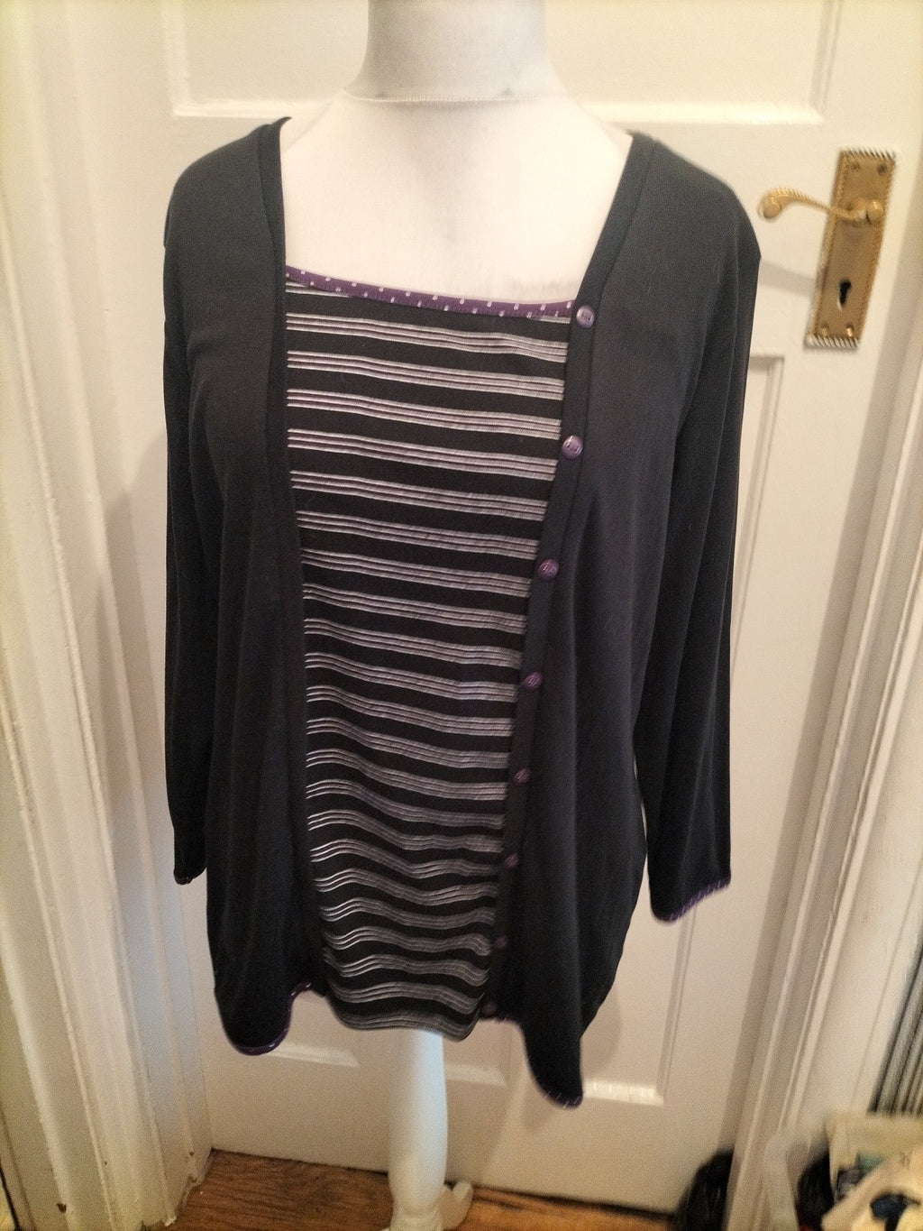 Brand New BM Casual XL Black Long Sleeve Blouse