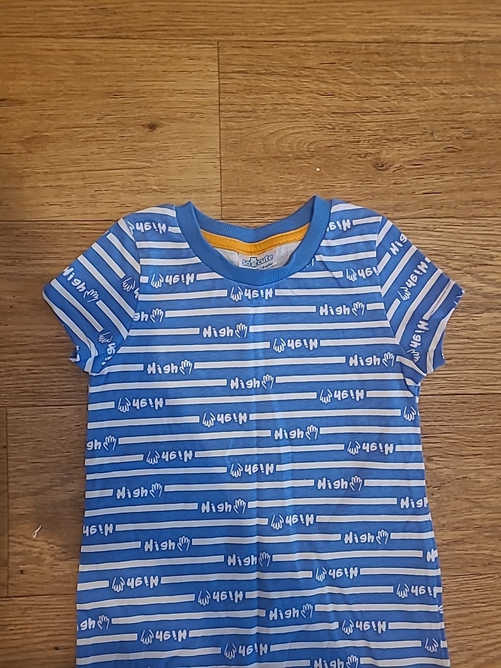 Boys So Cute Age 12-18 Months Blue High 5 Tshirt