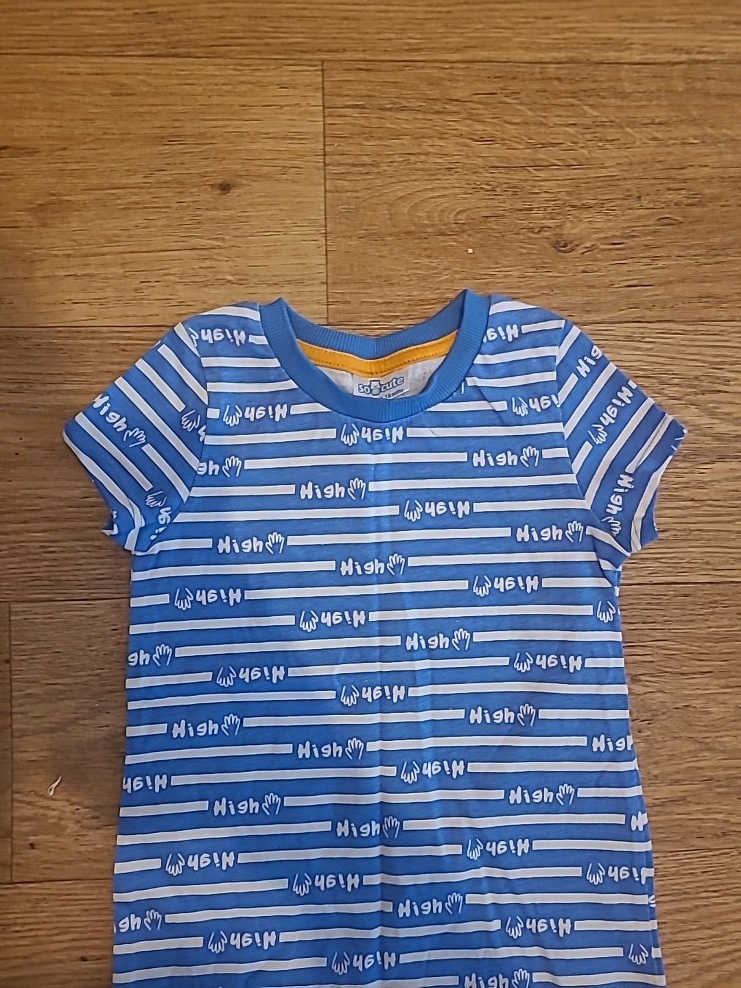 Boys So Cute Age 12-18 Months Blue High 5 Tshirt