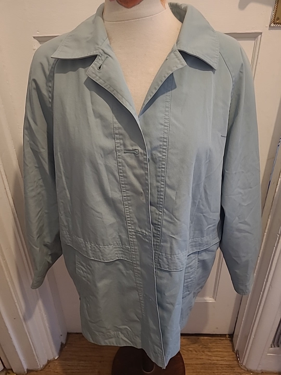 Ladies Dannimac Size 16 Blue Lined Jacket