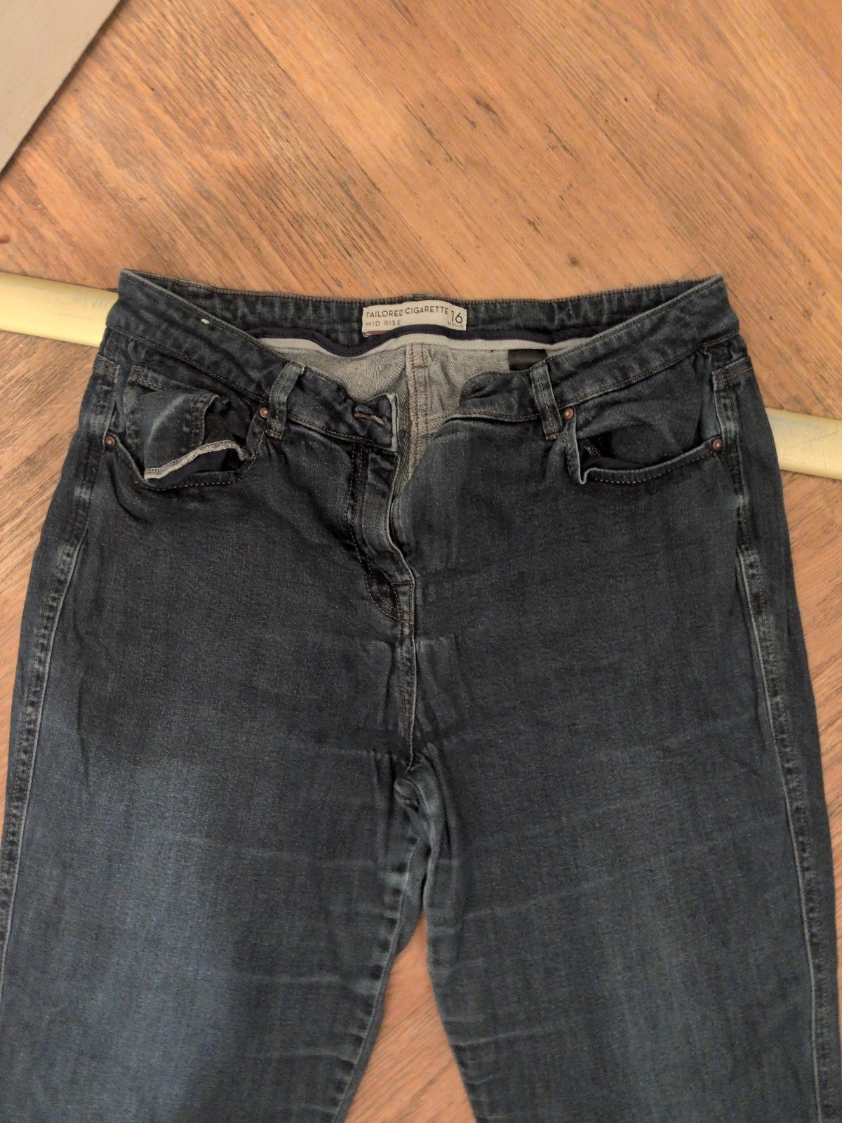Ladies Next Size 16R Tailored Cigarette Mid Rise Jeans
