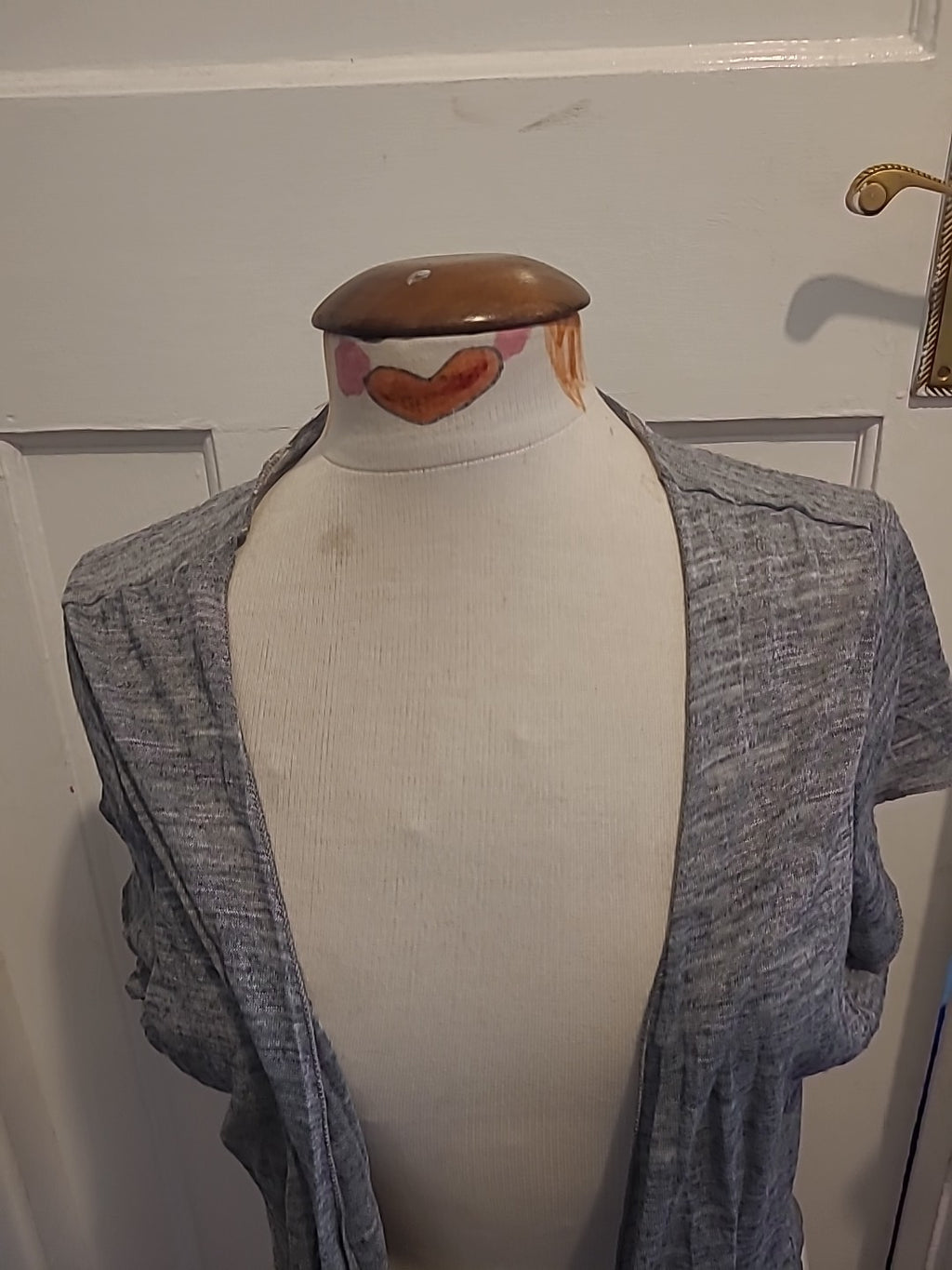 Ladies Per Una Size 20 Grey Self Tie Cardigan