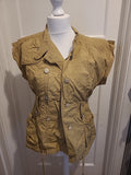 Ladies River Island Size 16 Beige/Brown Cap Sleeved Jacket