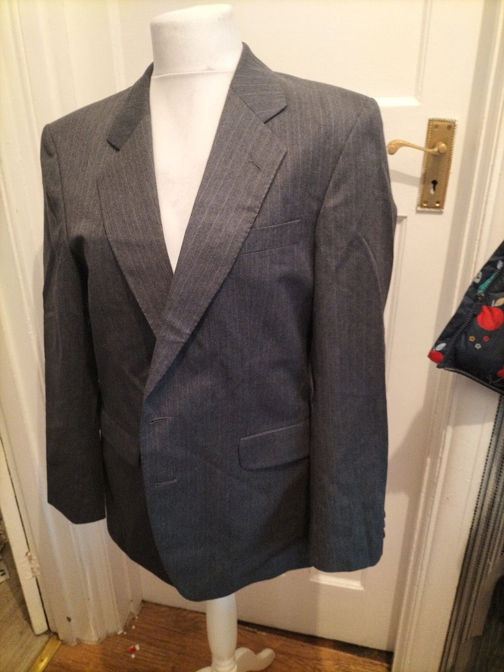 Mens Debenhams Size 42 Grey Padded Lined Blazer
