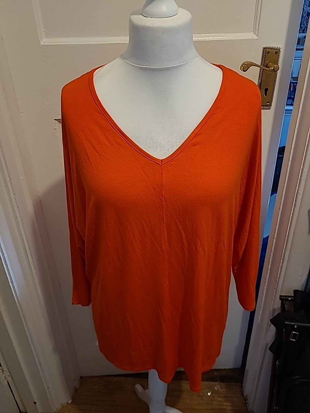 Ladies Roman Size 20 Bright Orange Long Sleeved Tee