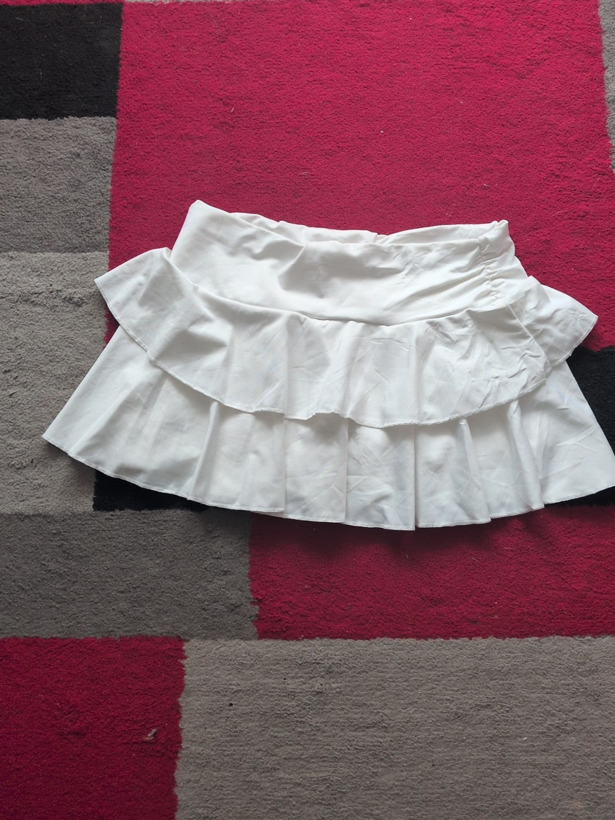 Girls Shein Size 13years White Flowy Pleated Skort