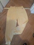 Mens River Island Size Medium Yellow Elasticated Joggers