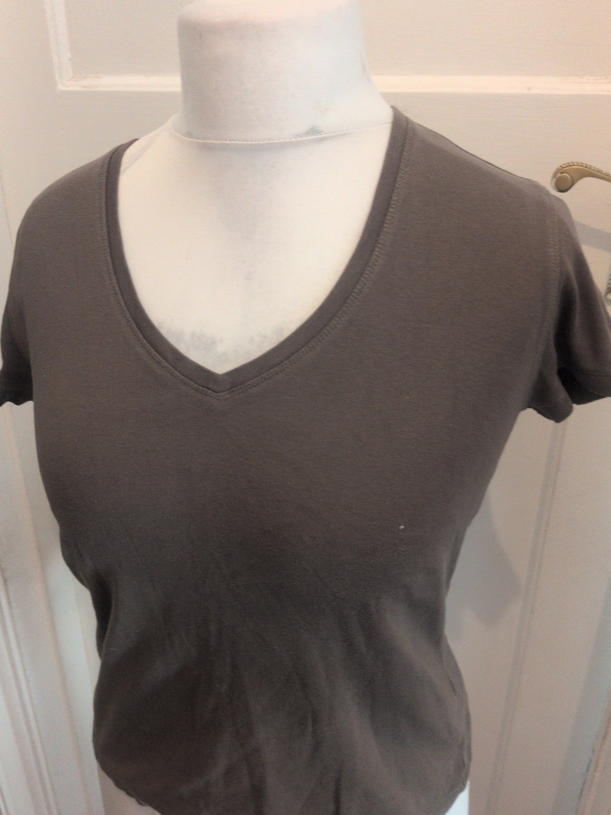 Marks And Spencer 14 Dark Khaki Short Sleeve T-shirt