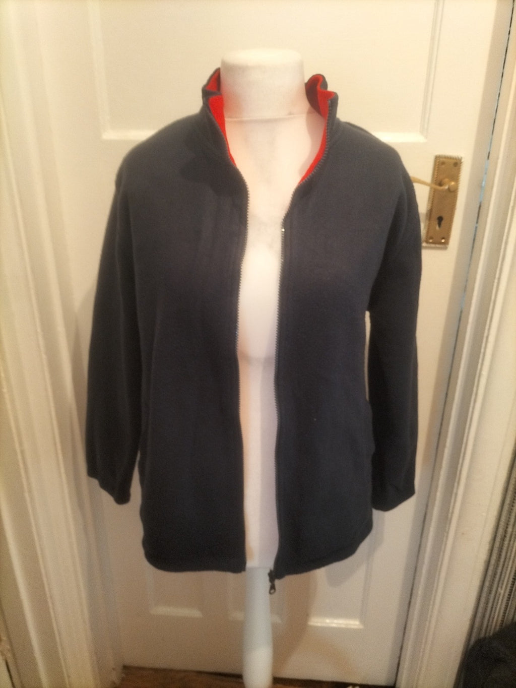 Ladies Medium Red And Navy Reviews Full Zip Jumper