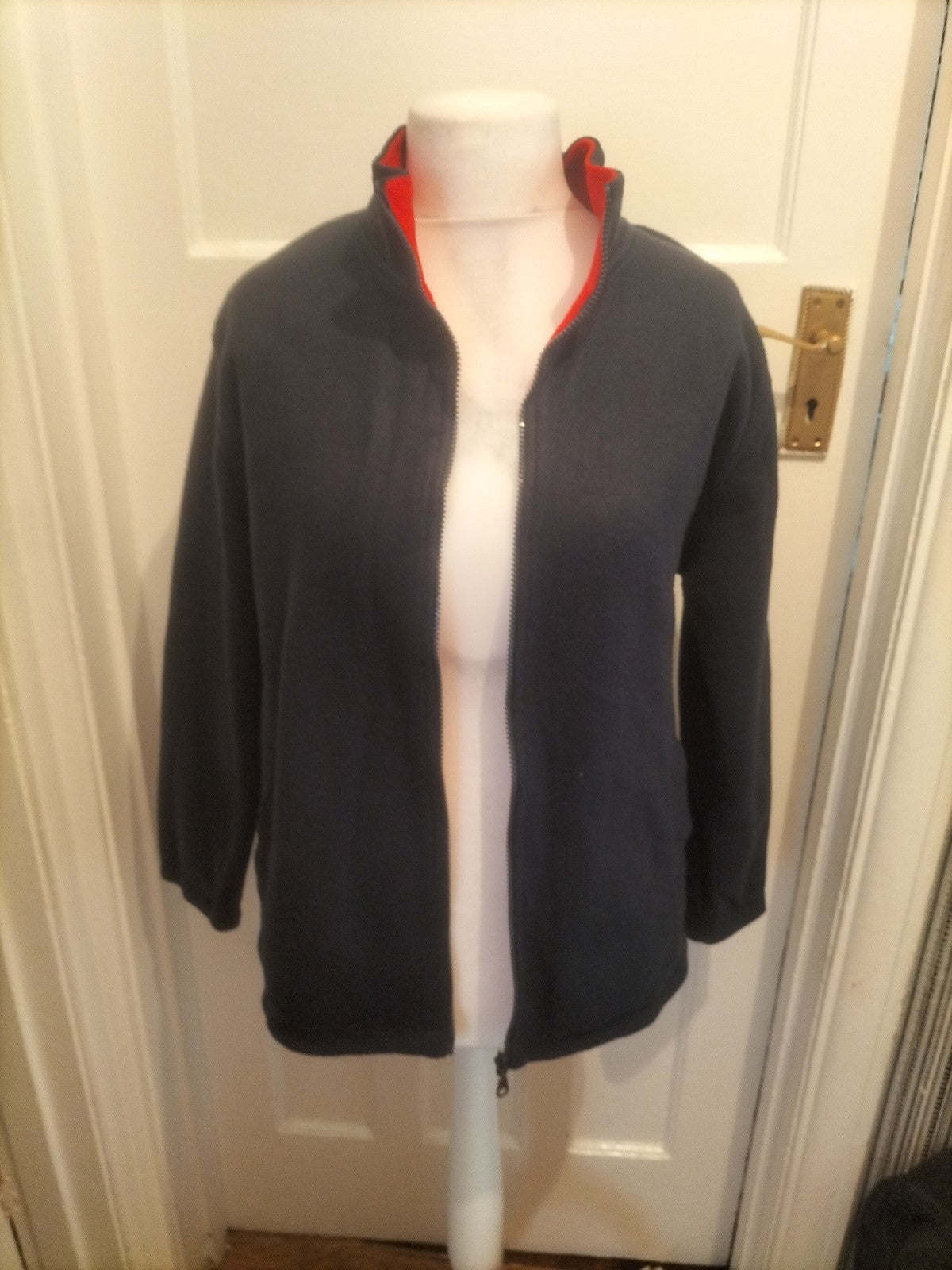 Ladies Medium Red And Navy Reviews Full Zip Jumper