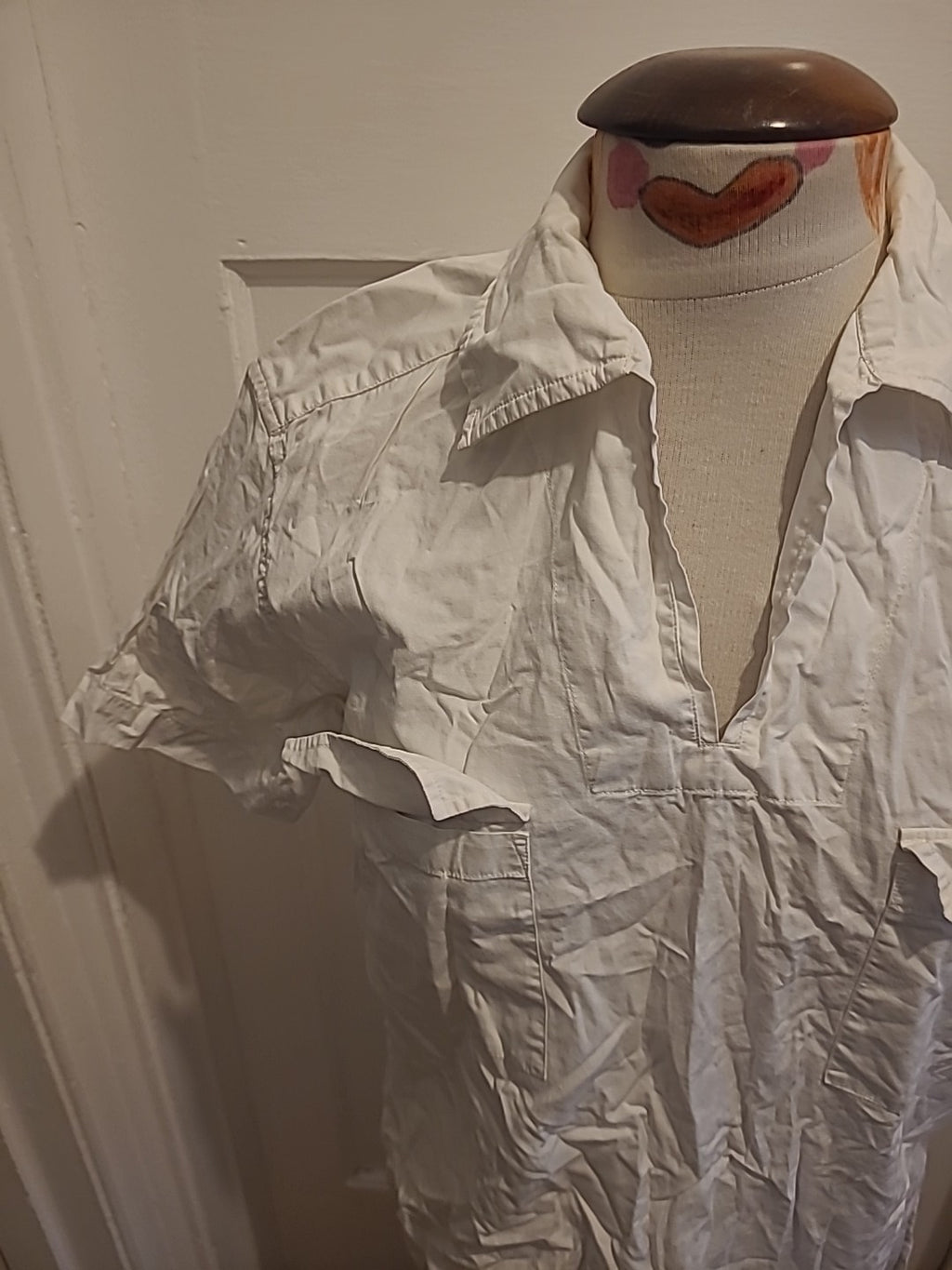 Mens Moto Size Small White Short Sleeve Top