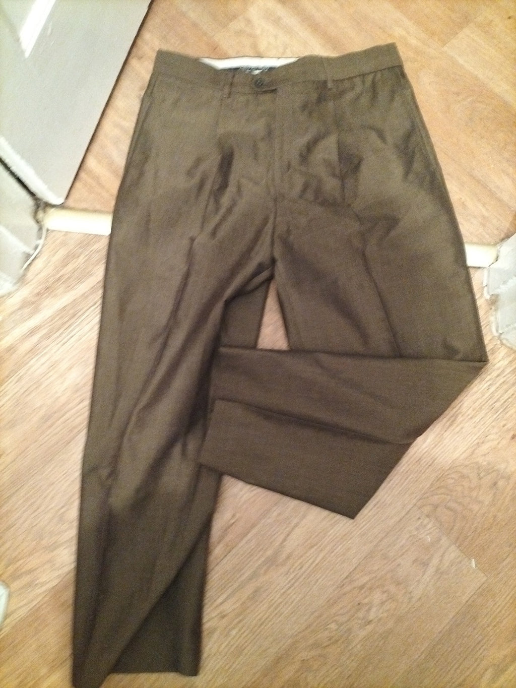 Mens Ciro Citterio Size 36/32 Brown Smart Trousers