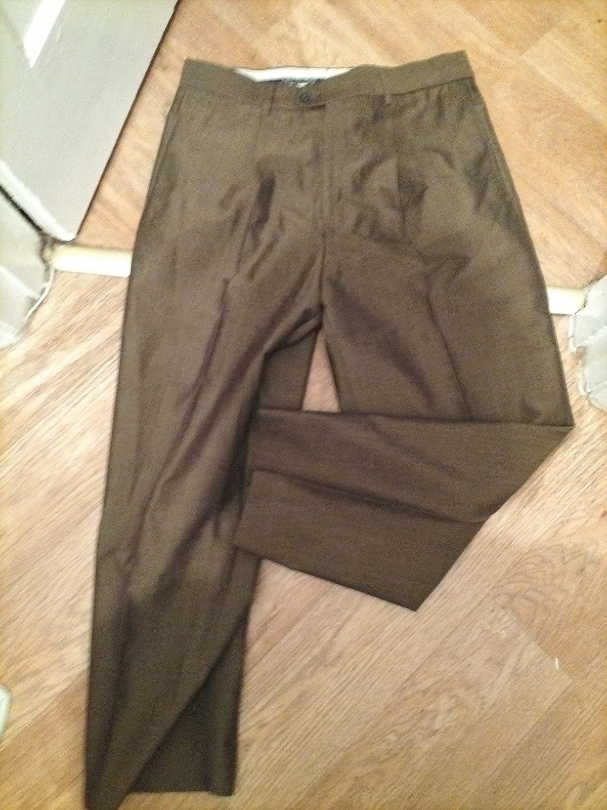 Mens Ciro Citterio Size 36/32 Brown Smart Trousers