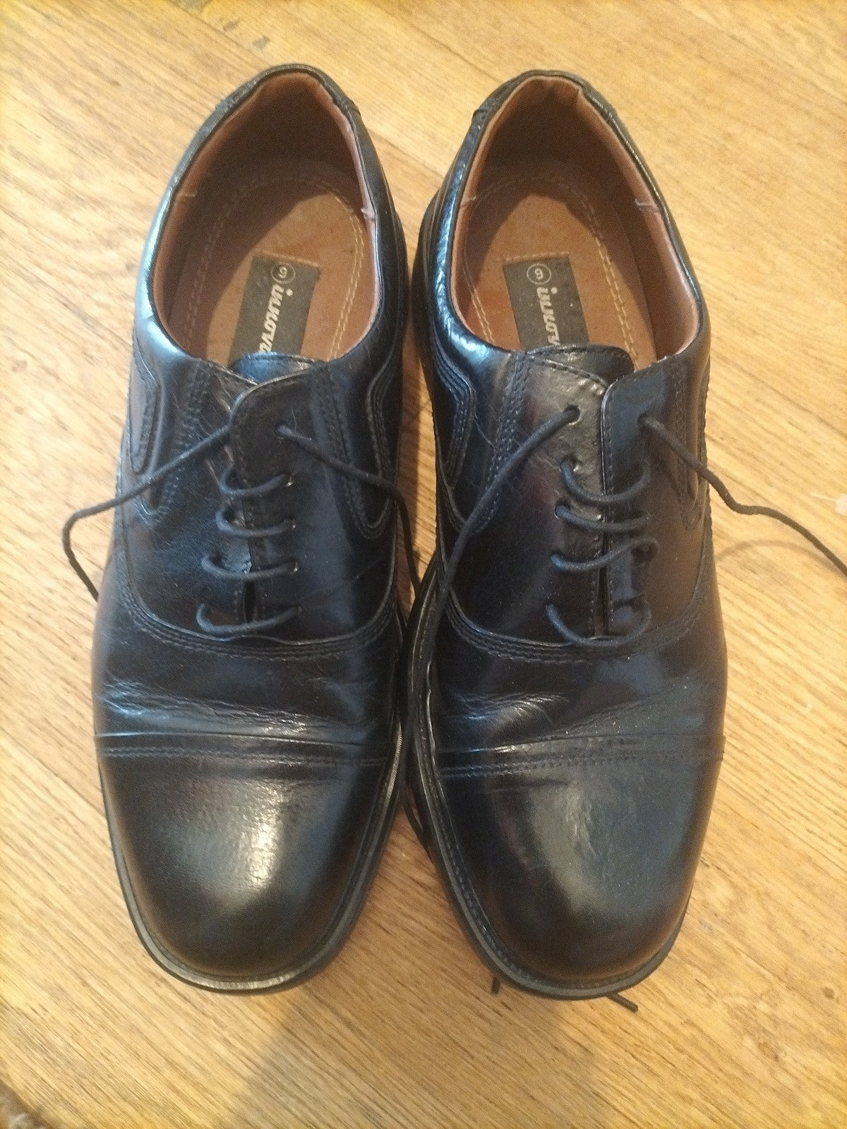 Mens Innovate Size Uk 9 Black Leather Court Shoes
