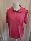 Mens Atlas Size Large Pink Short Sleeved Polo