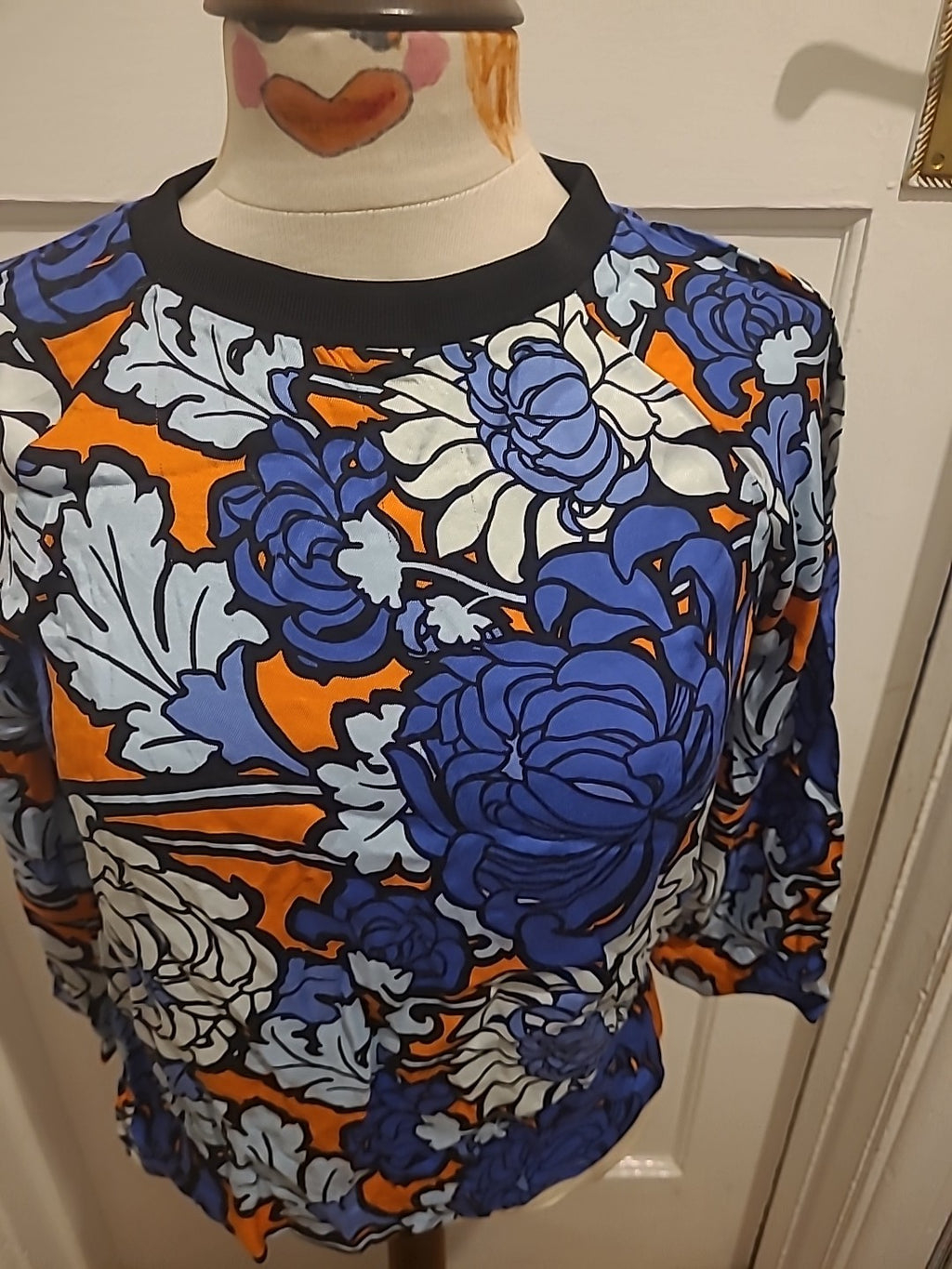 Ladies Topshop Size 6 Multicoloured Long Sleeved Tshirt