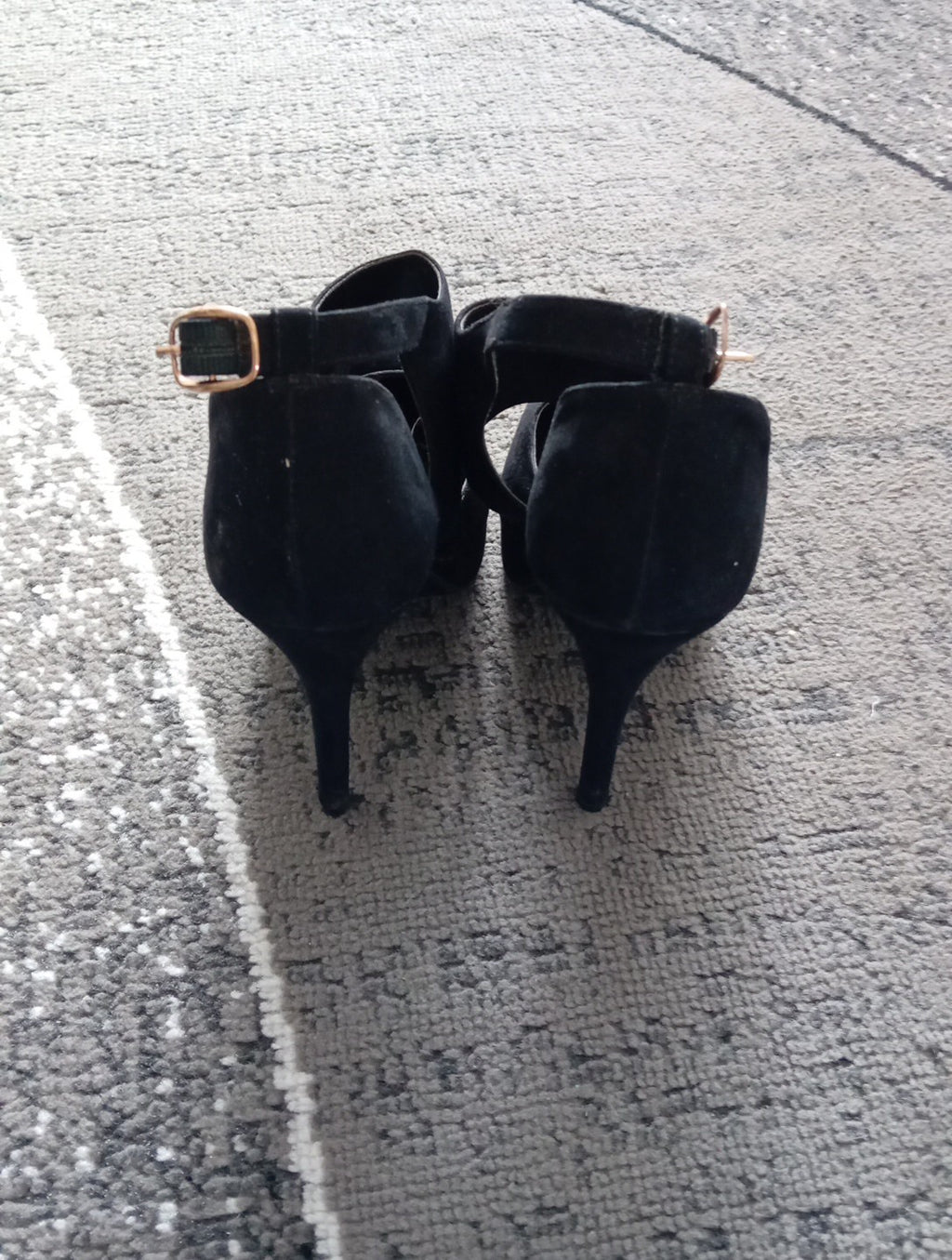 Ladies Black Newlook Heeled Shoes Size 6 Free Delivery