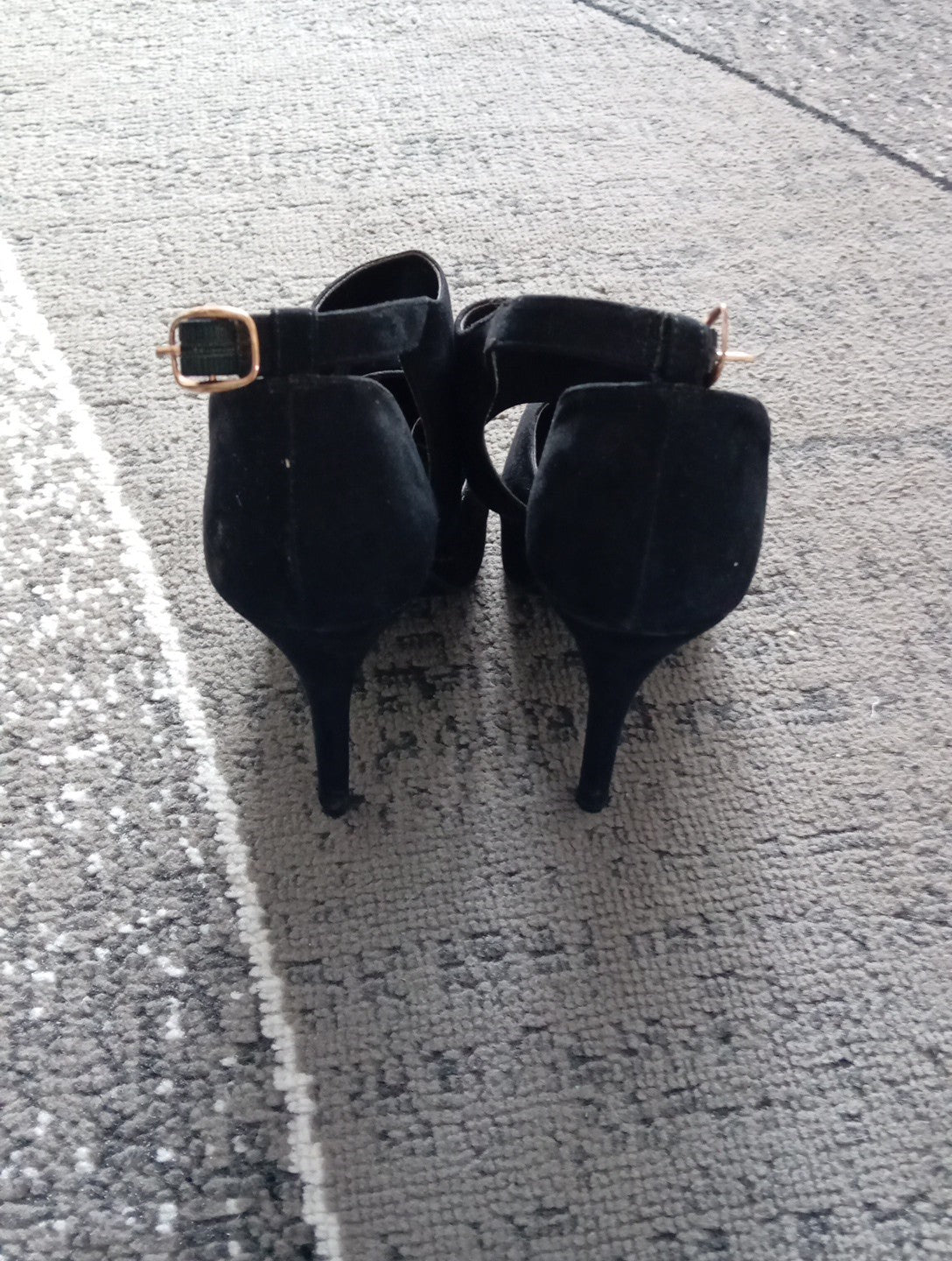 Ladies Black Newlook Heeled Shoes Size 6 Free Delivery