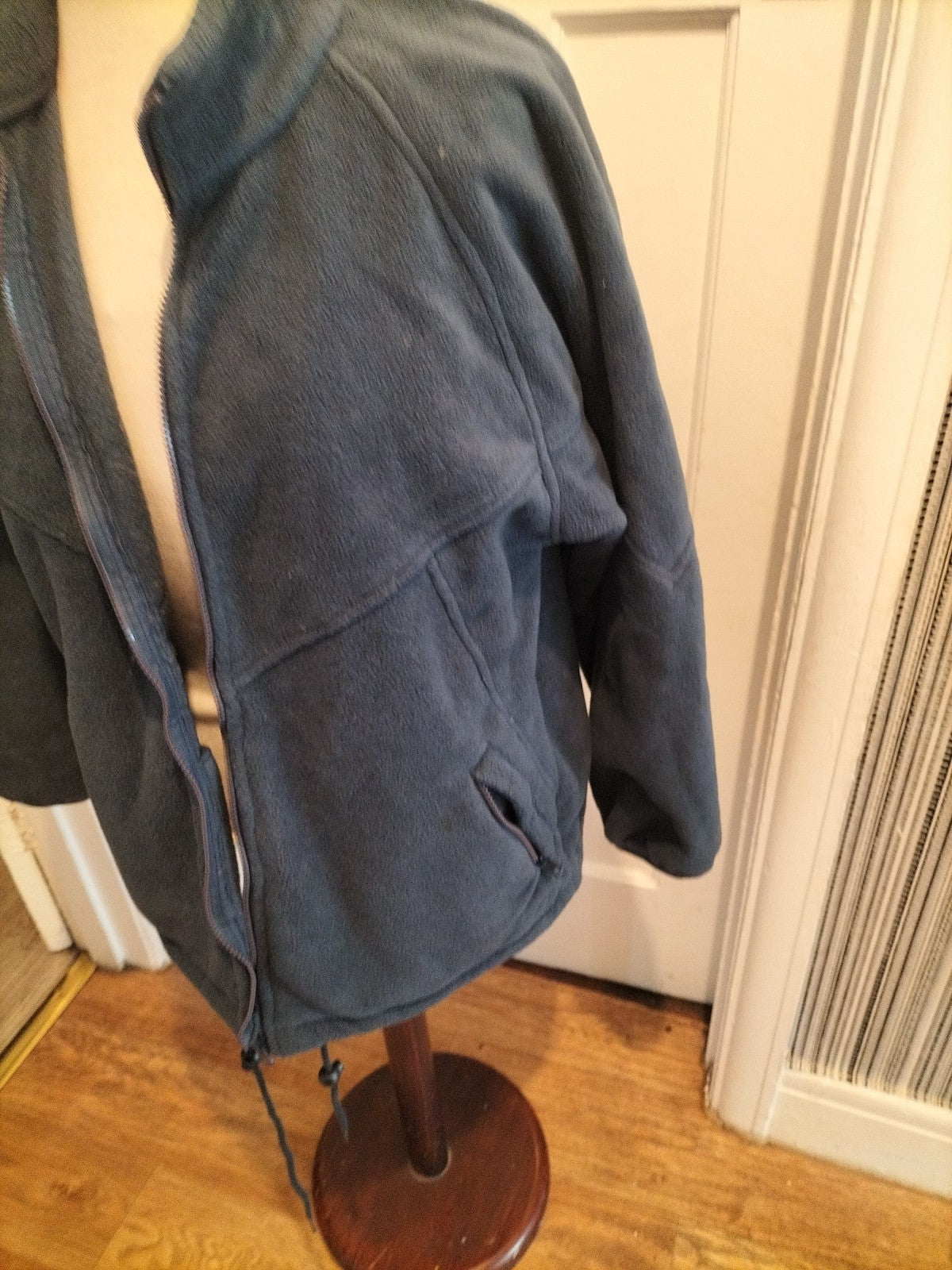 Mens Blue Fjord Size Small Navy Fleecy Zip Through Jacket