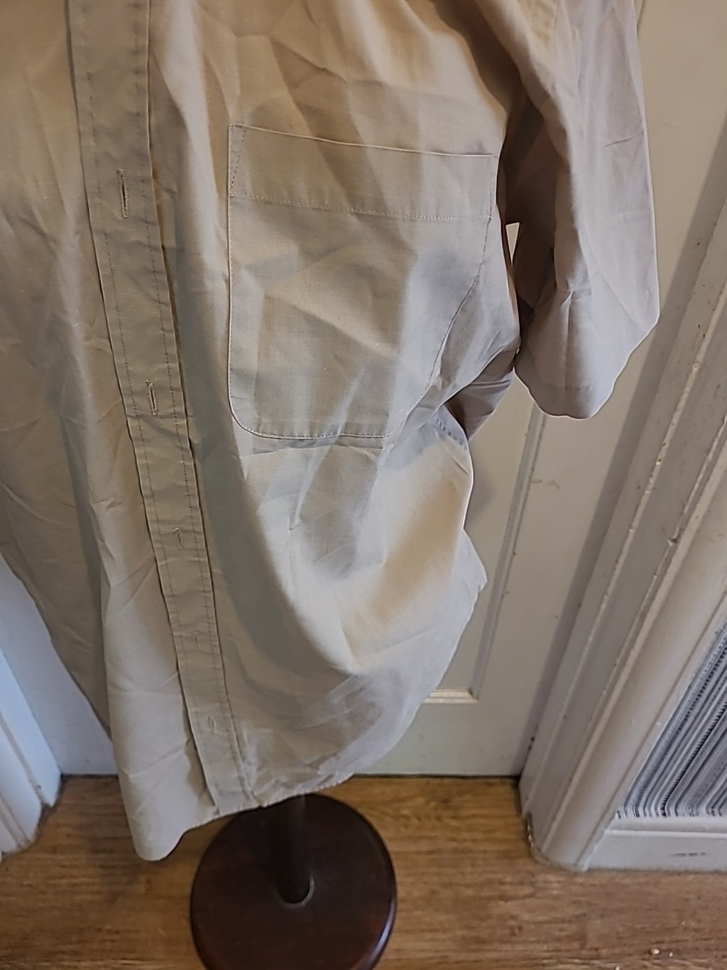 Mens George Size 16" Beige Short Sleeved Shirt