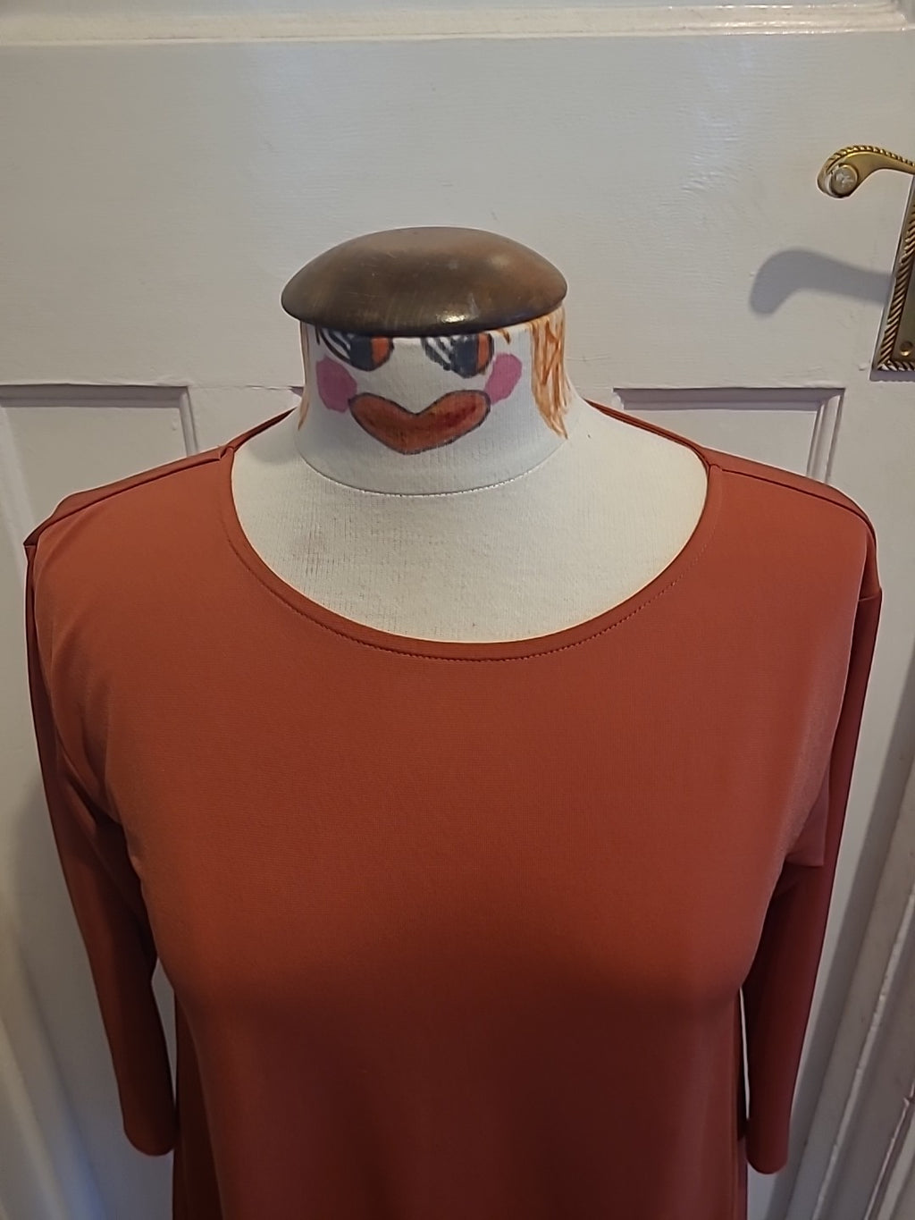 Ladies Great Plains Size 8 Orange Long Sleeved Blouse
