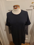 Ladies Black Long Sleeved Zara Top Size Med