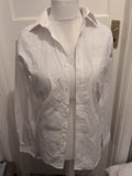 Mens M&S Collection Size 15 Slim Fit White Dress Shirt Long Sleeve