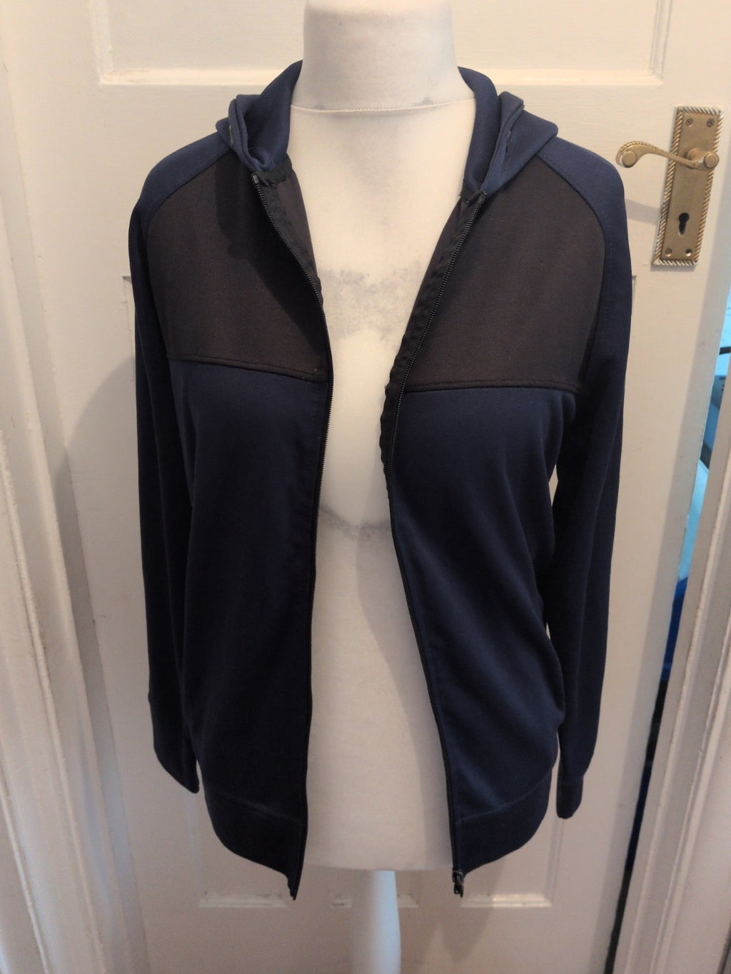 Aviator Medium Blue And Black Full Zip Track Jacket
