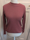 Primark 16 Deep Pink Ribbed Long Sleeved Jumper