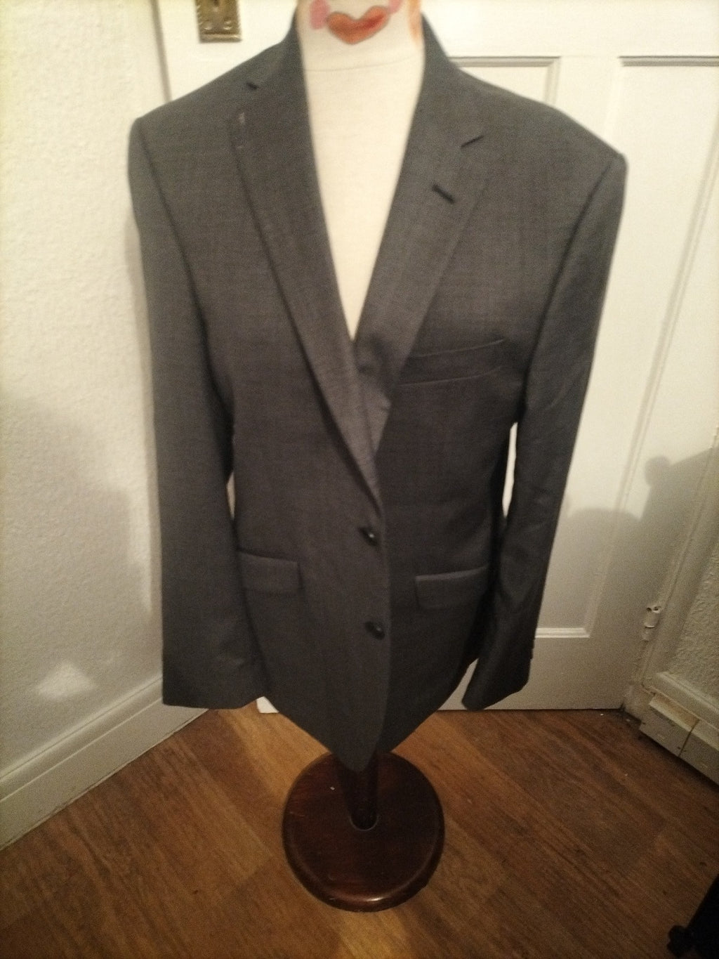 Mens Marks And Spencer Size 40M Grey Lined Padded Blazer/Jacket