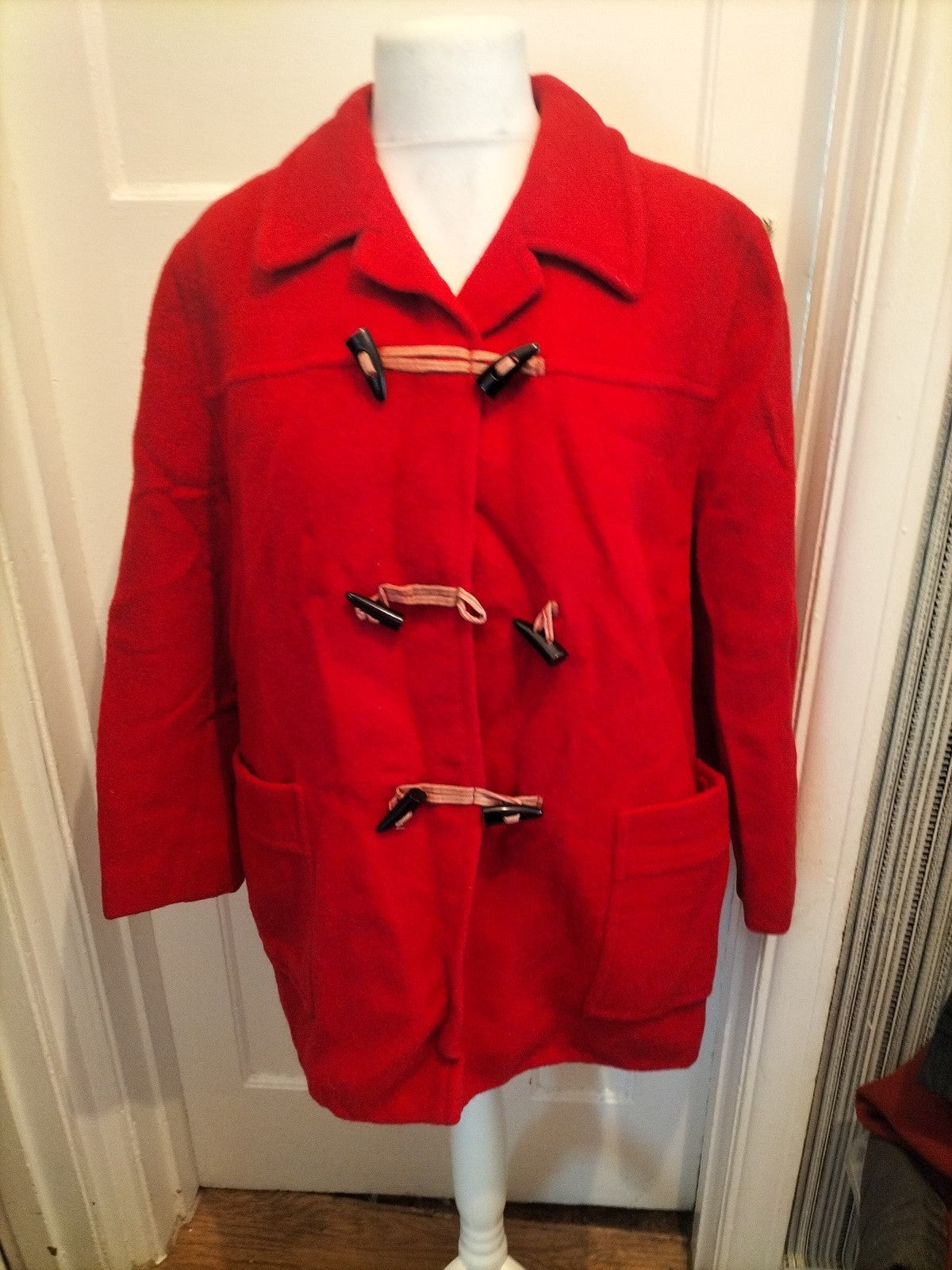 Ladies Eastex Size XL Red Wool Lined Jacket