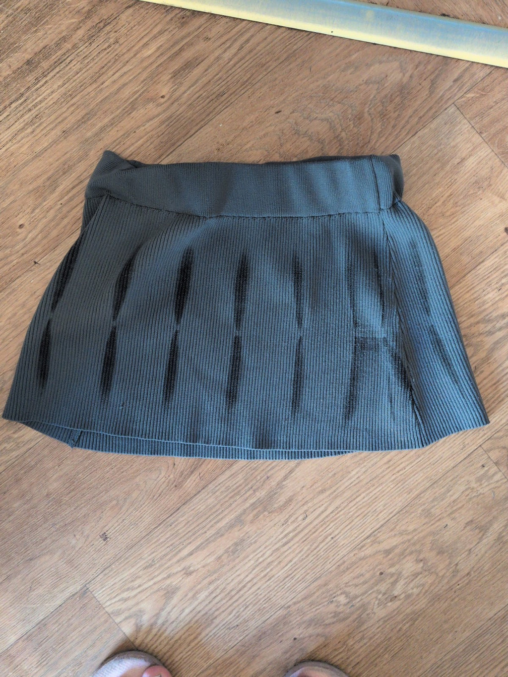 I Am Gia 2xs Grey And Black Mini Skirt