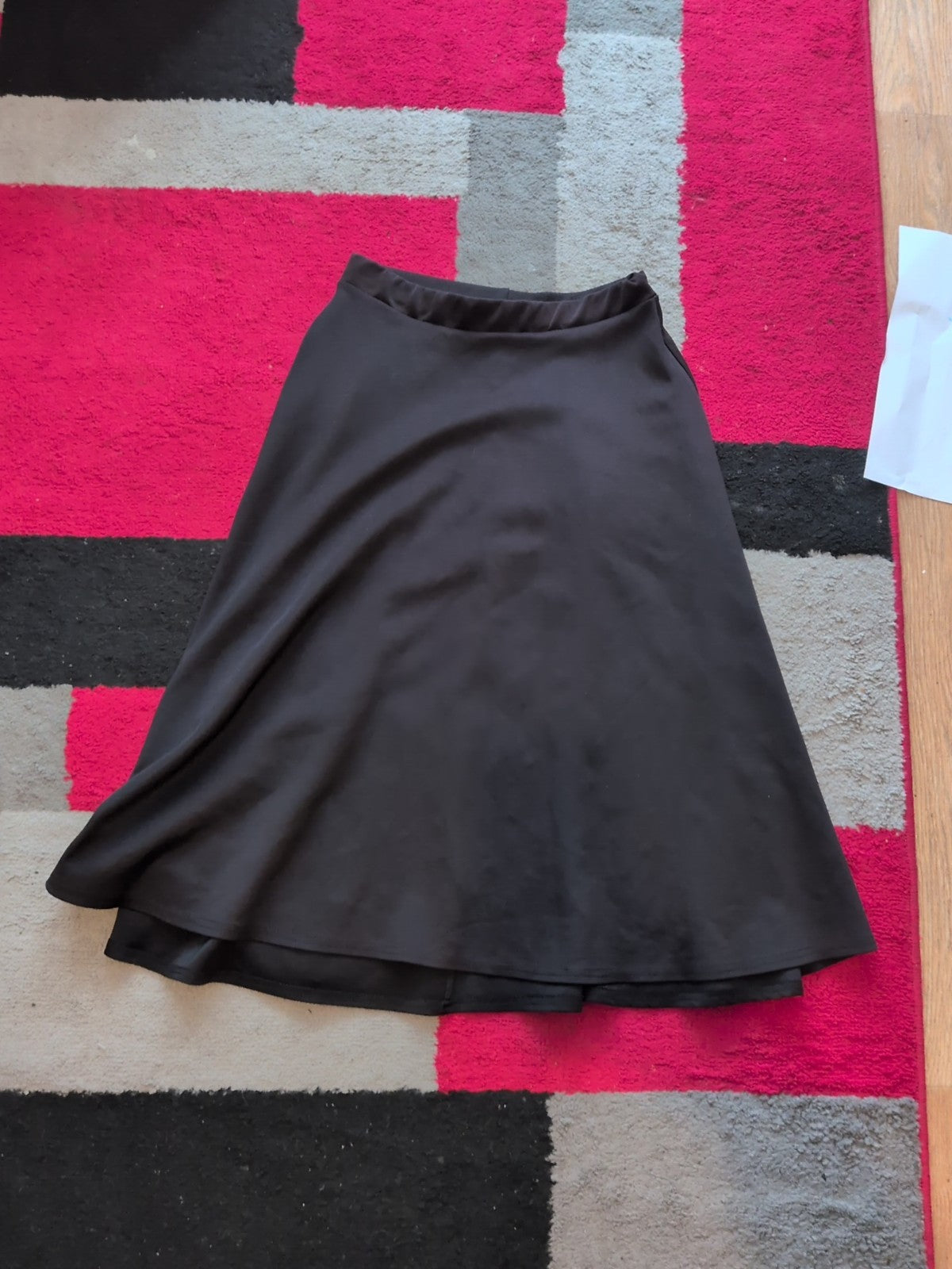 Ladies Boohoo Size 10 Black Long Flare Skirt