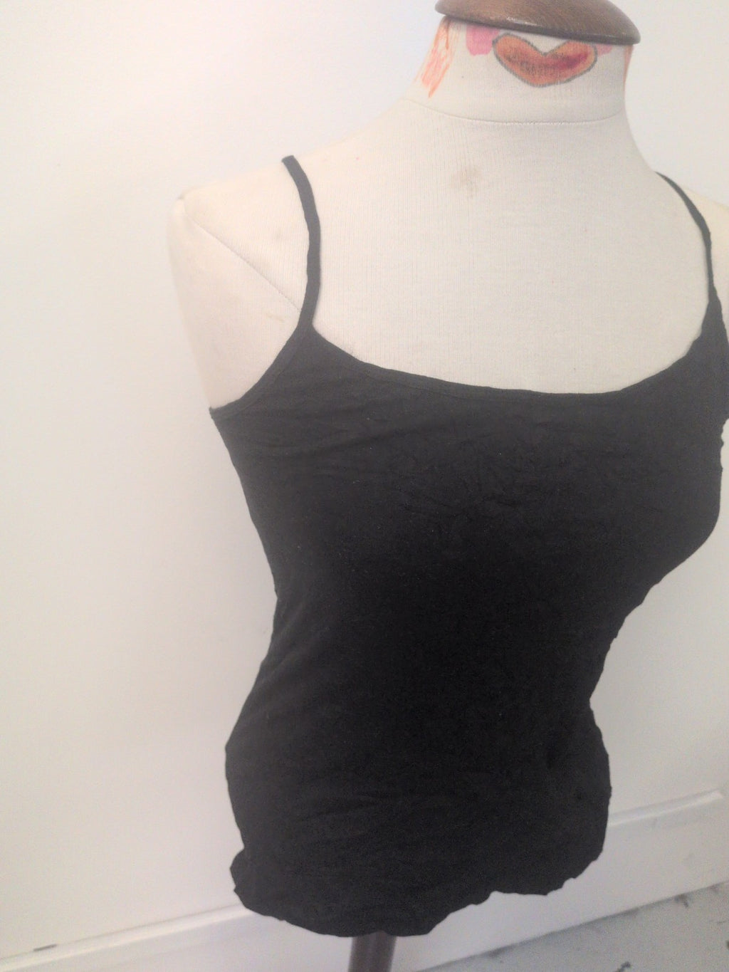 Ladies Primark Size Medium Black Stretch Cami Sleeveless