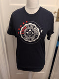Medium Navy Printed Short Sleeve T-shirt