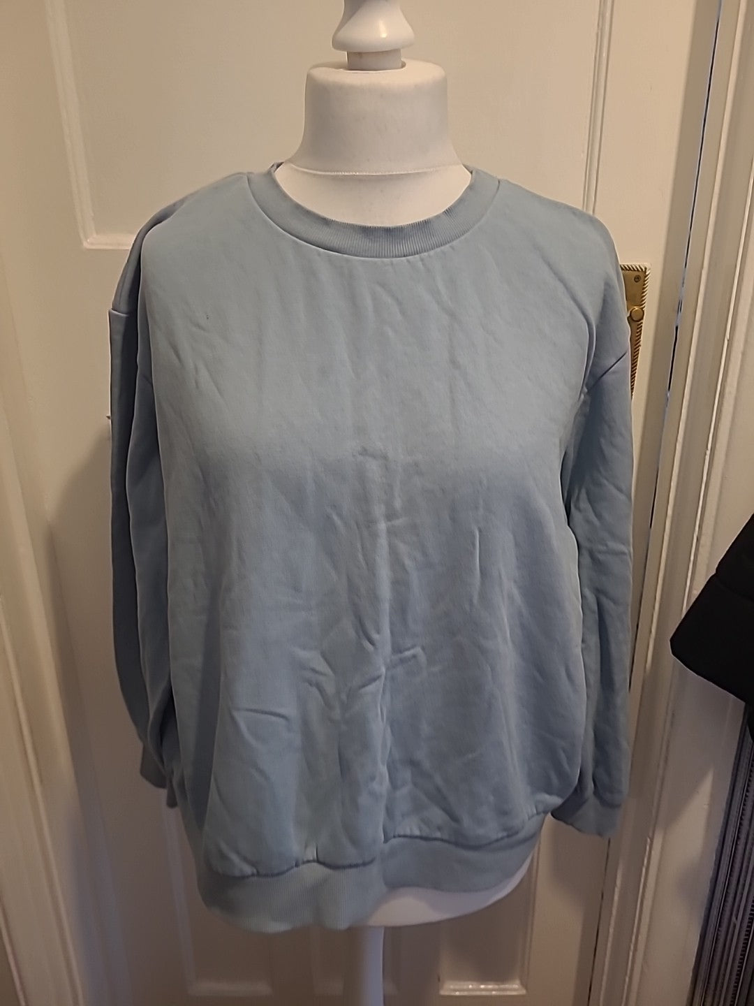 Ladies Marks And Spencer Size L Blue Pullover Jumper