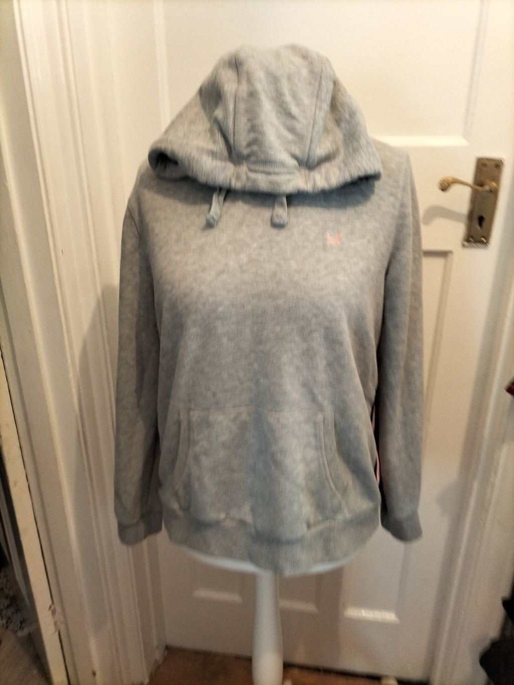 Ladies Crew Clothing Size Large Grey Pullover Hoodie