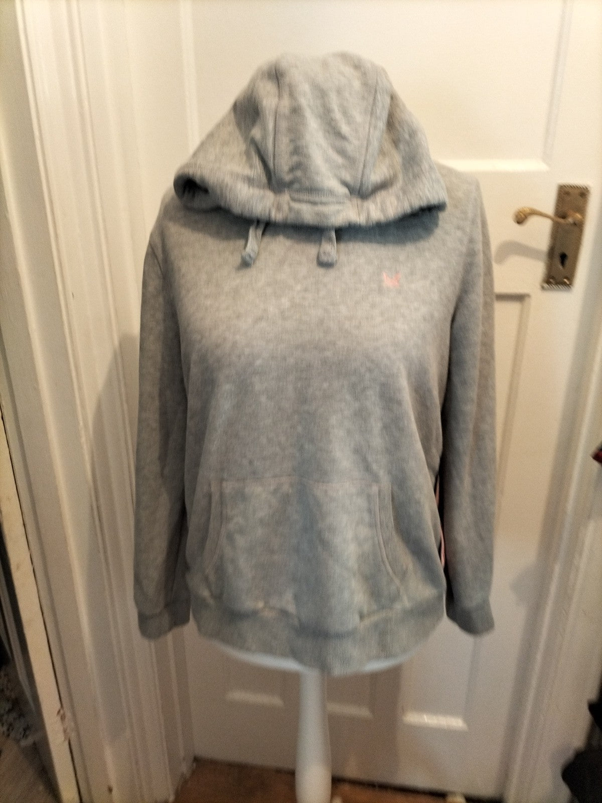 Ladies Crew Clothing Size Large Grey Pullover Hoodie