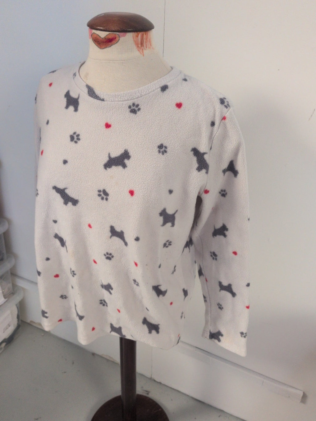 Beloved XL Dog Pattern Long Sleeve Pyjama Top(Small Mark On Front)