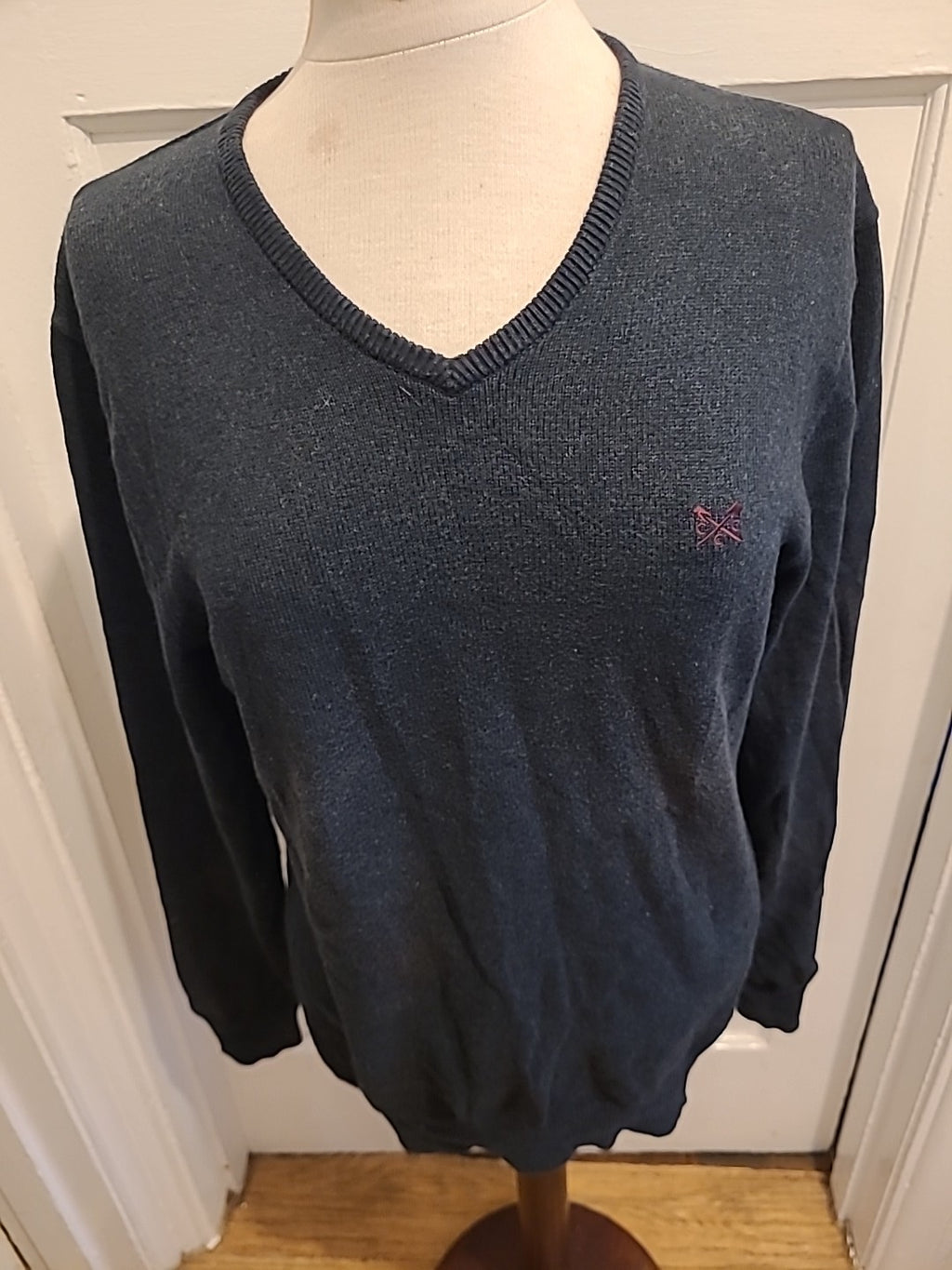 Mens Crew Clothing Size Small Navy V Neck Pullover Jumper