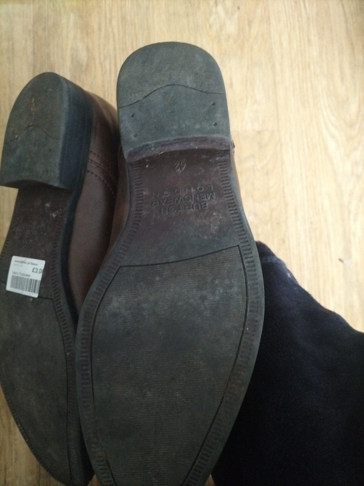 Mens Burton Size UK 8 Brown Smart Shoes