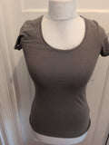 Primark 10 Sage Green Stretch Scoop T-shirt