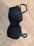 La Senza 36D Black Floral Padded Wired Bra