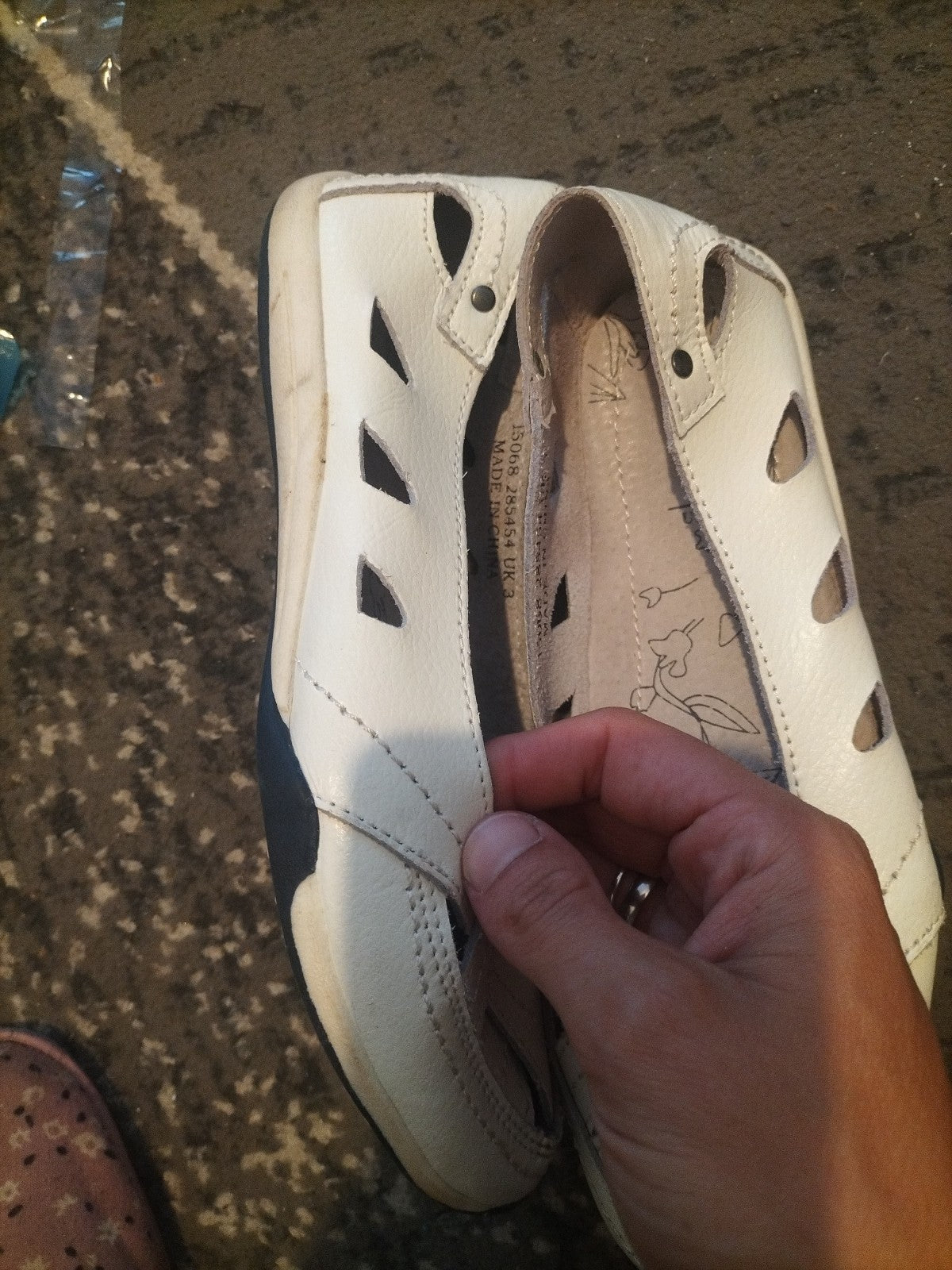 Ladies Profile Size 3 Beige Slip On Dolly Shoes