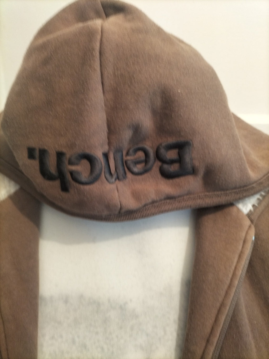 Bench Large Brown Fluffy Lined Full Zip Jacket
